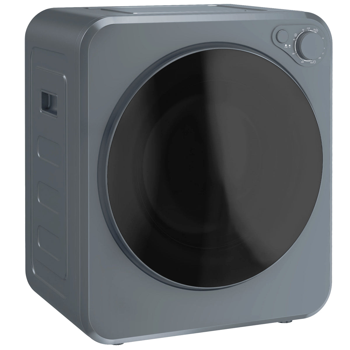 Mini-wasdroger 4 kg met 5 programma's tot 60℃ 800W/400W luchtafvoerdroger met roestvrijstalen trommel grijs