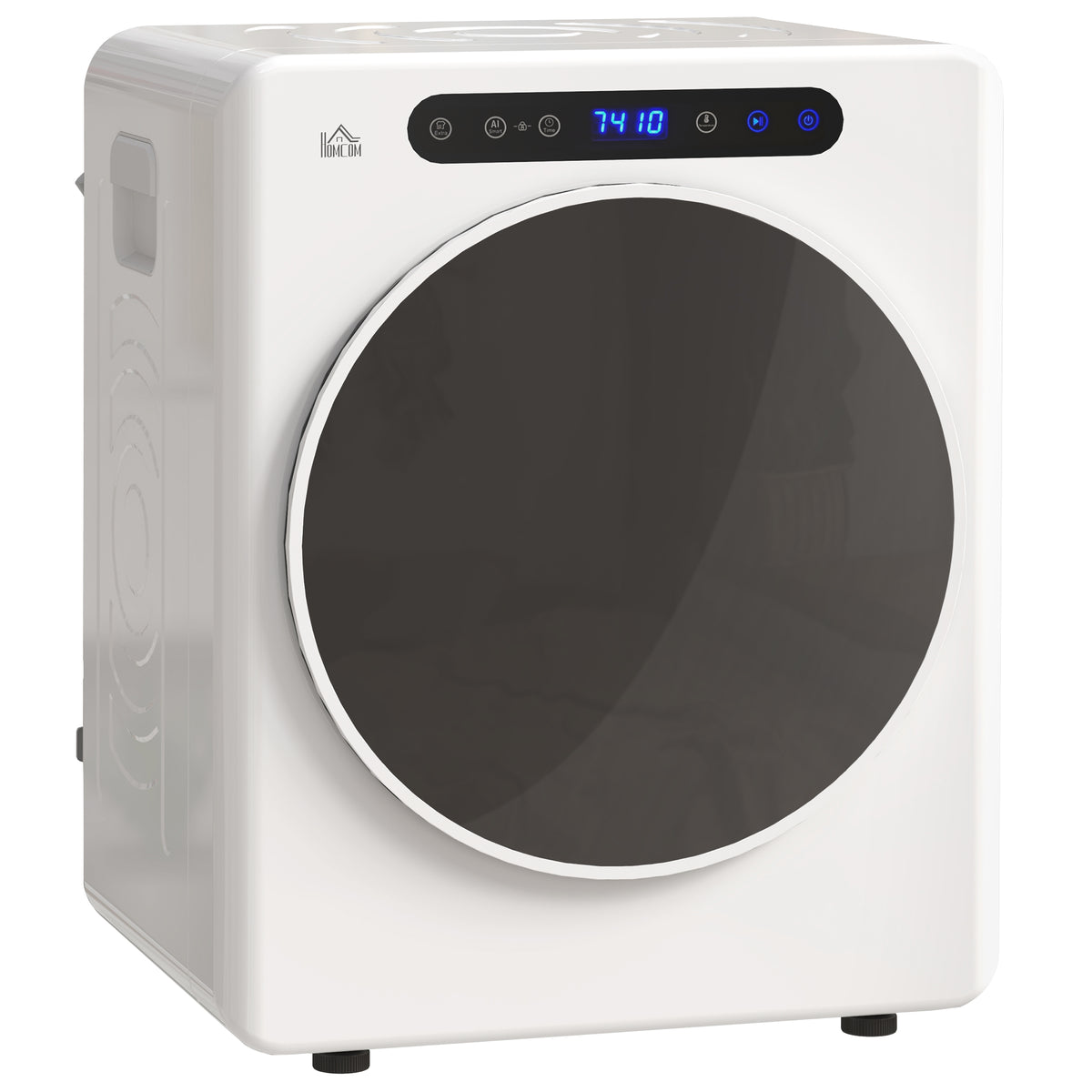 Wasdroger, 6 programma's, 40-60℃, 5 kg capaciteit, compact, touch-bediening, wit