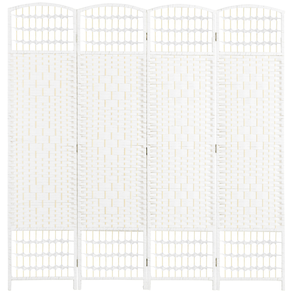 Kamerscherm 4-delig 160 x 170 cm inklapbaar ruimteverdeler scheidingswand van golfvezel scheidingswand voor