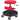 Werkplaatskruk met wielen, plateaus, in hoogte verstelbaar 40-51 cm, rolkruk belastbaar tot 135 kg, rood
