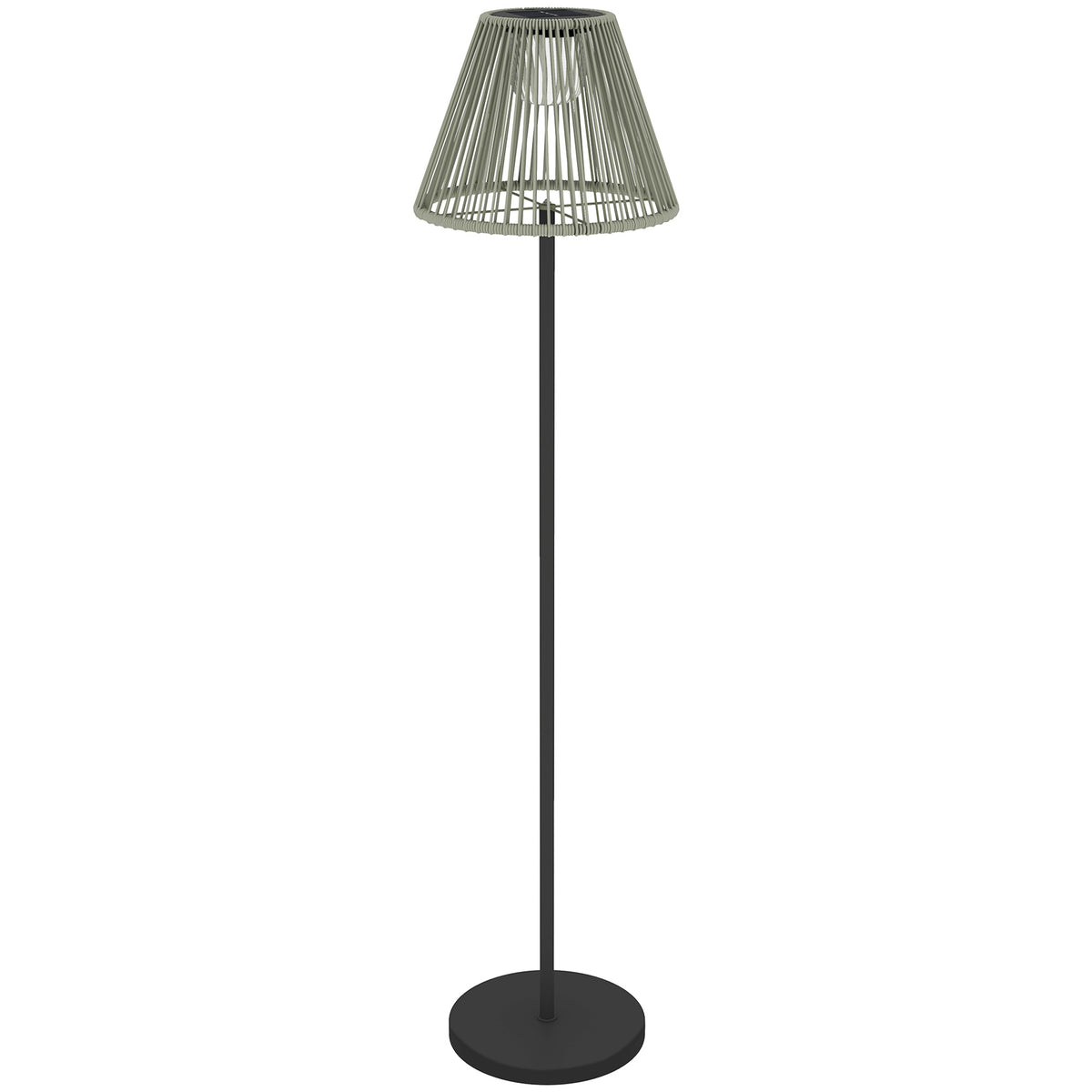 Solar vloerlamp rotan, solarlampen met lichtsensor, 25 led-lampjes, solarlamp in boho-stijl, Ø 33 x 135 cm