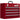 Gereedschapskist met 4 lades, bovenste opbergvak, stalen sluitingen, draaggreep, 51x22x39,5 cm, rood