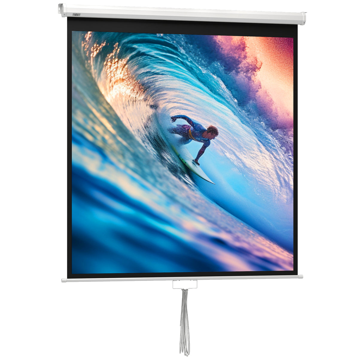 Projectiescherm 152 x 152 cm 85 inch 1:1 HD 4K projectiescherm voor thuisbioscoop kantoorpresentaties
