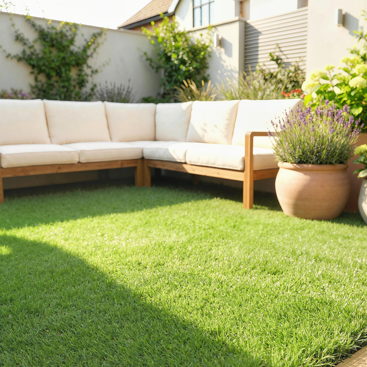 Kunstgras 100x400cm zelfdrainerend buitentapijt met 10mm hoogte groen (2)