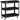 3-traps gereedschapswagen, 4 wielen, staal, 83B x 35,3D x 76H cm, zwart