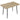 Eettafel voor 4 personen, 110 cm Scandinavische rechthoekige keukentafel met stalen poten voor woonkamer en