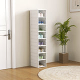 8-laagse schoenenrek, schoenenkast, opvouwbaar, geventileerde achterkant, kunststof, wit (2)
