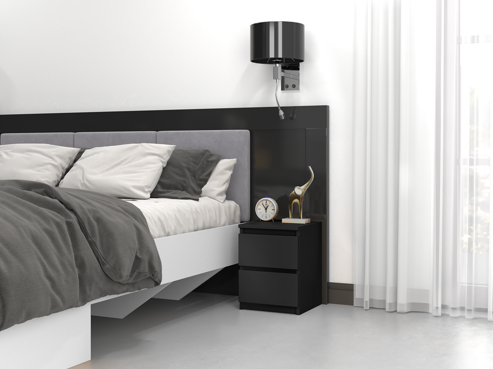 Nachttisch Malwa M2 SCHWARZ – Produktabbildung 6