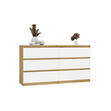Kommode Malwa M6 140 EICHE ARTISAN WEISS – Produktabbildung 11