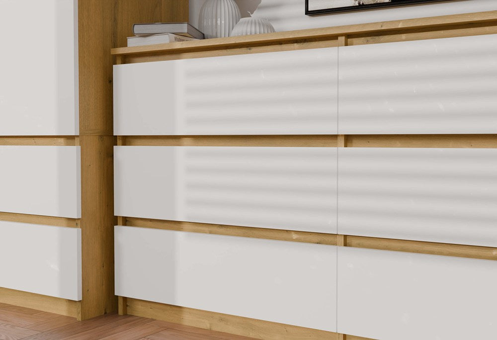Kommode Malwa M6 140 EICHE ARTISAN WEISS – Produktabbildung 9
