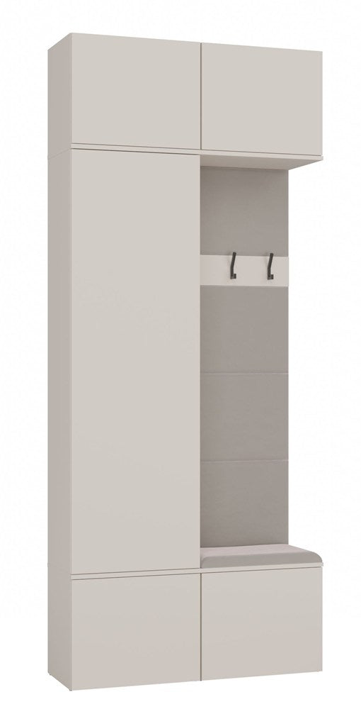 Garderobe Schrank + Kleiderpaneel HAGA II 1Sz1W KASCHMIR BEIGE