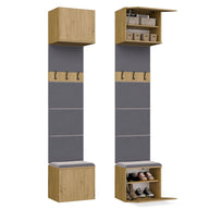 Garderobe Kleiderpaneel HAGA 1W EICHE ARTISAN
