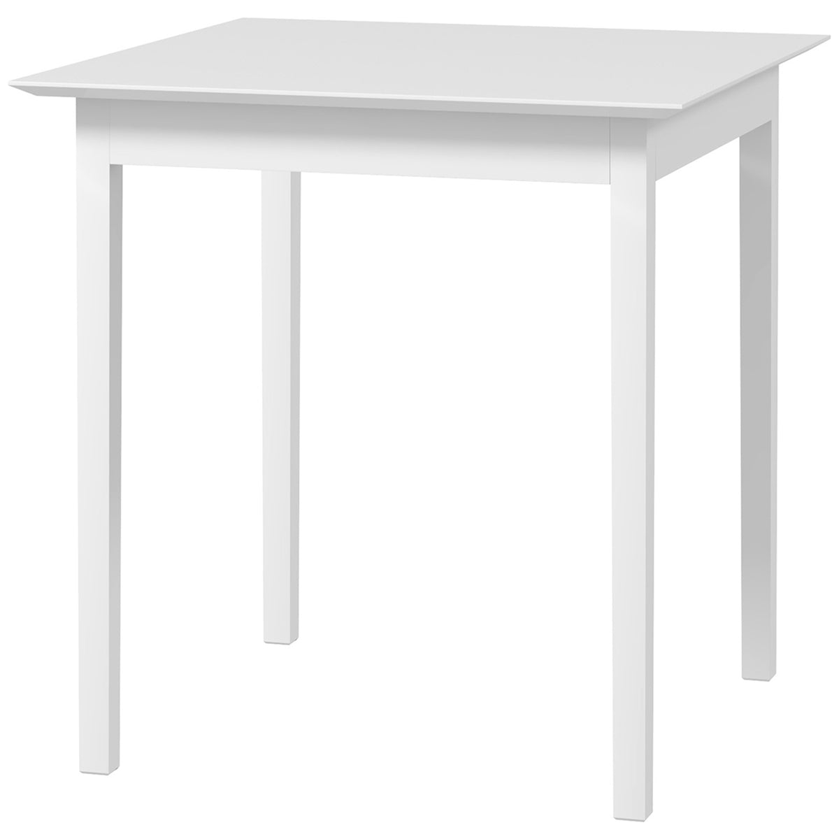 Keukentafel eettafel vierkante tafel, modern design, 75 cm x 75 cm x 76 cm, wit