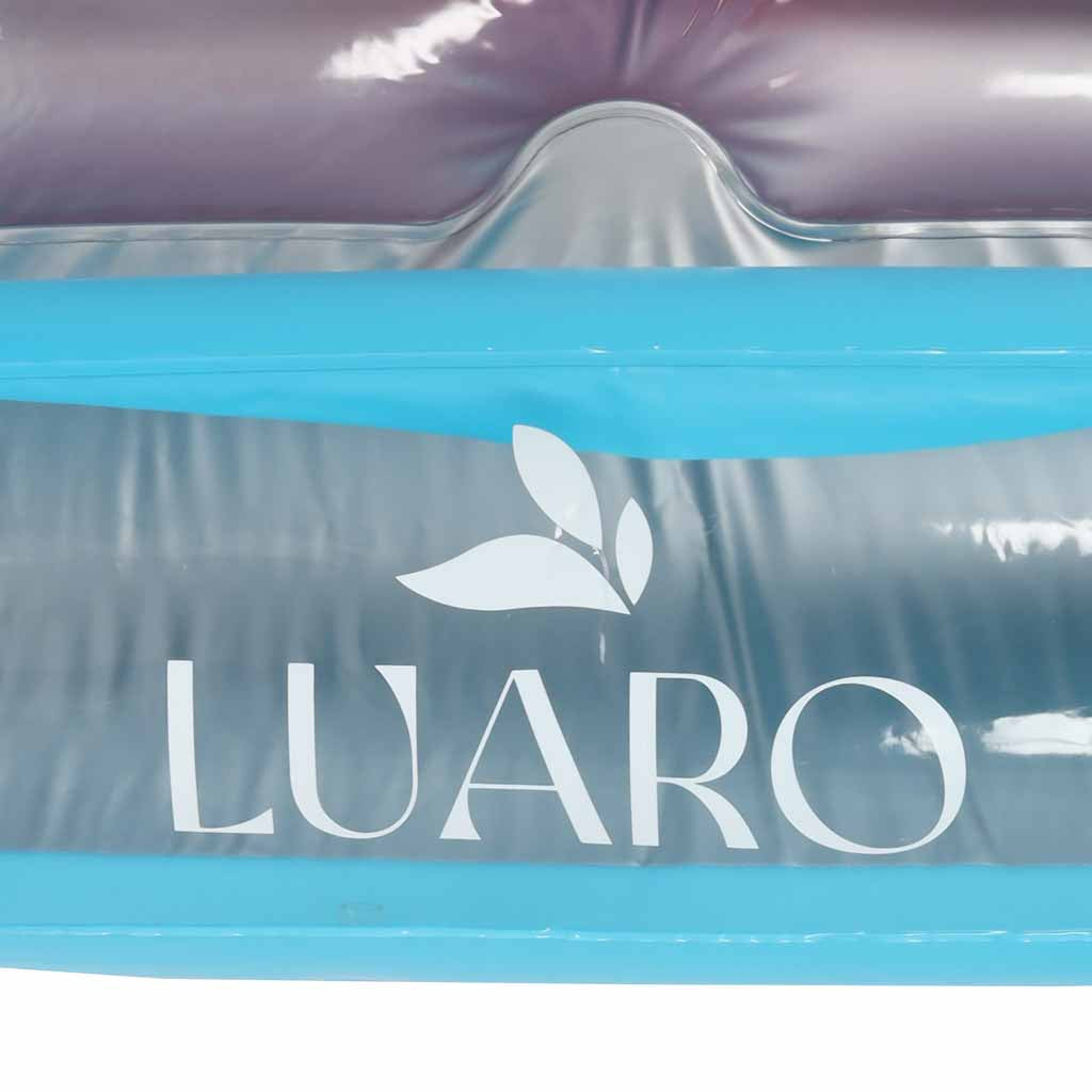 LUARO aufblasbare Schwimmmatratze, Sonnenliege mit Kissen, transparent – Produktabbildung 2