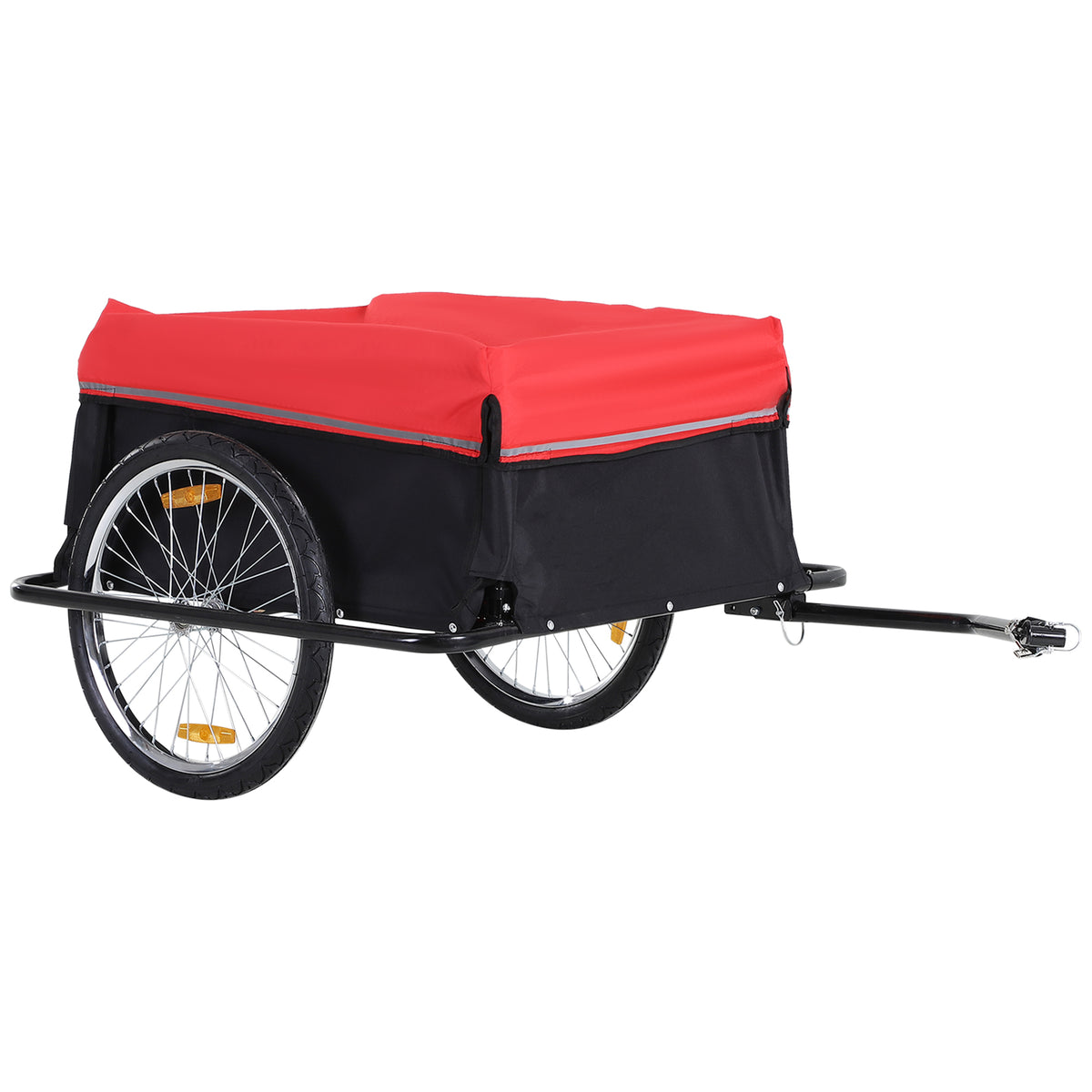 Vouwbare fietsaanhanger vrachtaanhanger met koppeling, transportwagen tot 40 kg belastbaar, transportaanhanger