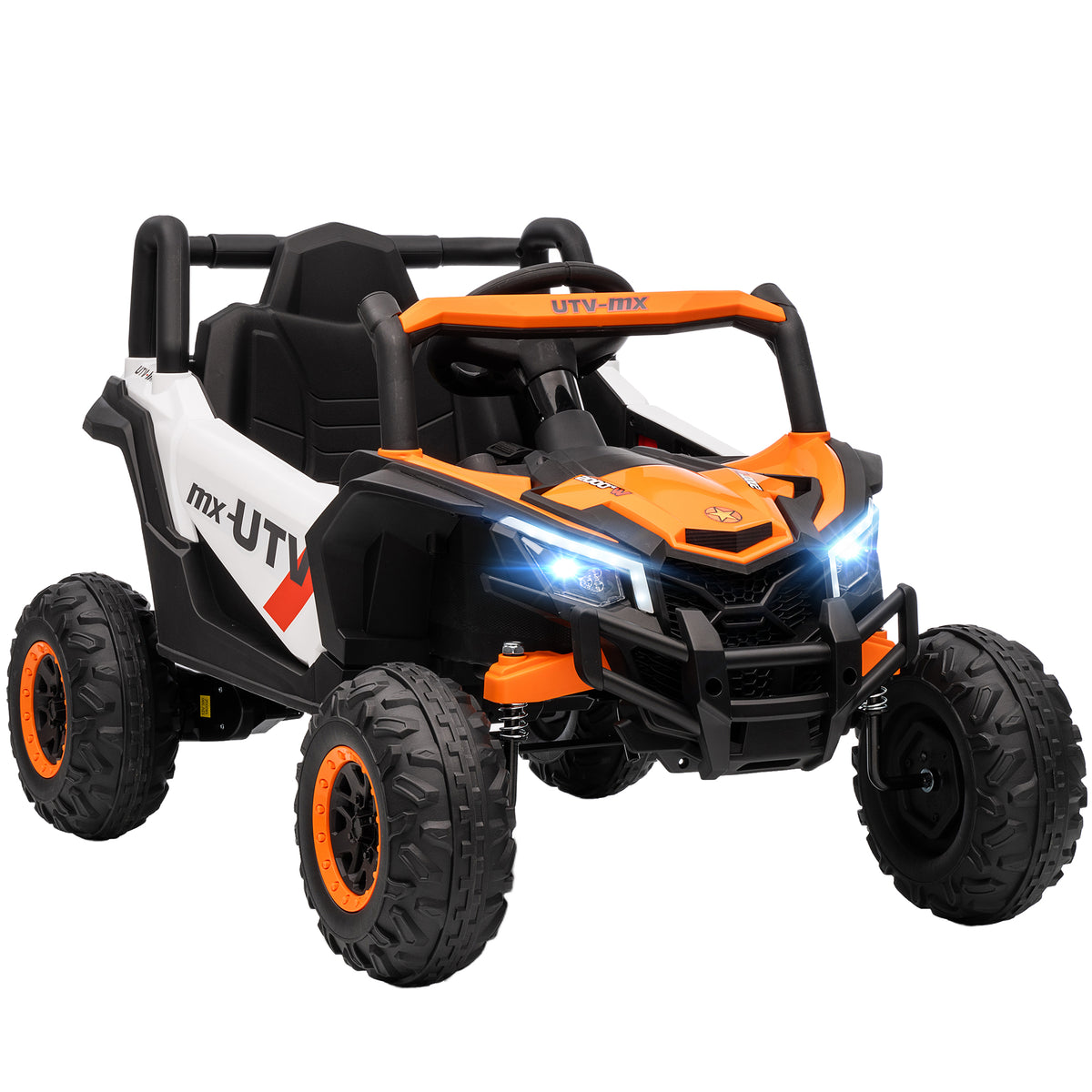 12V elektrische kinderauto, afstandsbedieningsfunctie, veiligheidsgordel, claxon, ledverlichting, USB-poort