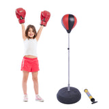 Punchingball-set staande bokszak trainingsset 125/131/138/145 cm in hoogte verstelbaar met 1 paar handschoenen 1 (2)