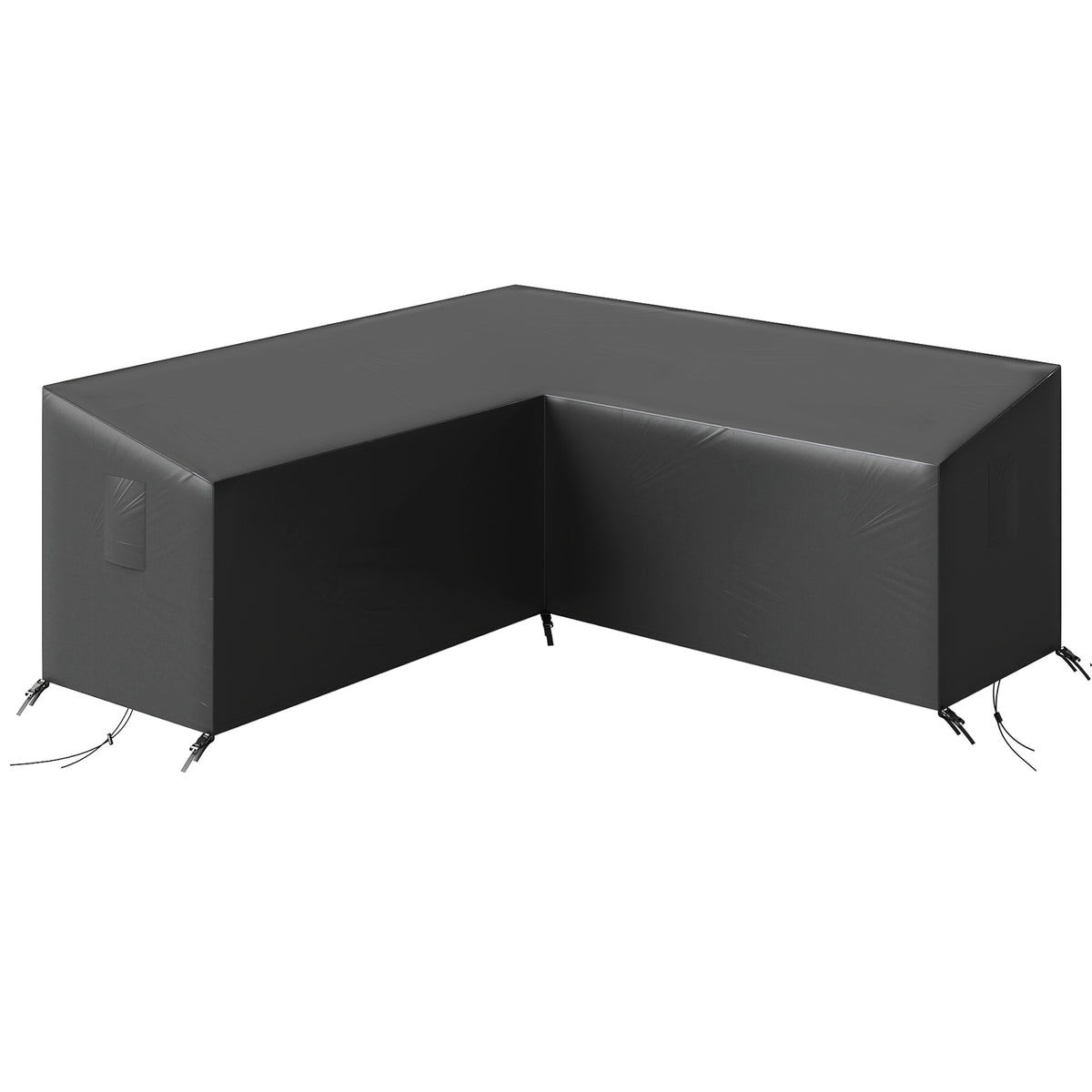 Beschermhoes voor tuinmeubelen wintervast waterdicht V-vormig anti-UV afdekhoes 420D Oxford-doek 216x216x78 cm
