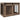 Hondenbench hondenkooi, afsluitbaar, houtlook, rustiek design, 98 cm x 58 cm x 61 cm, walnoot + zwart