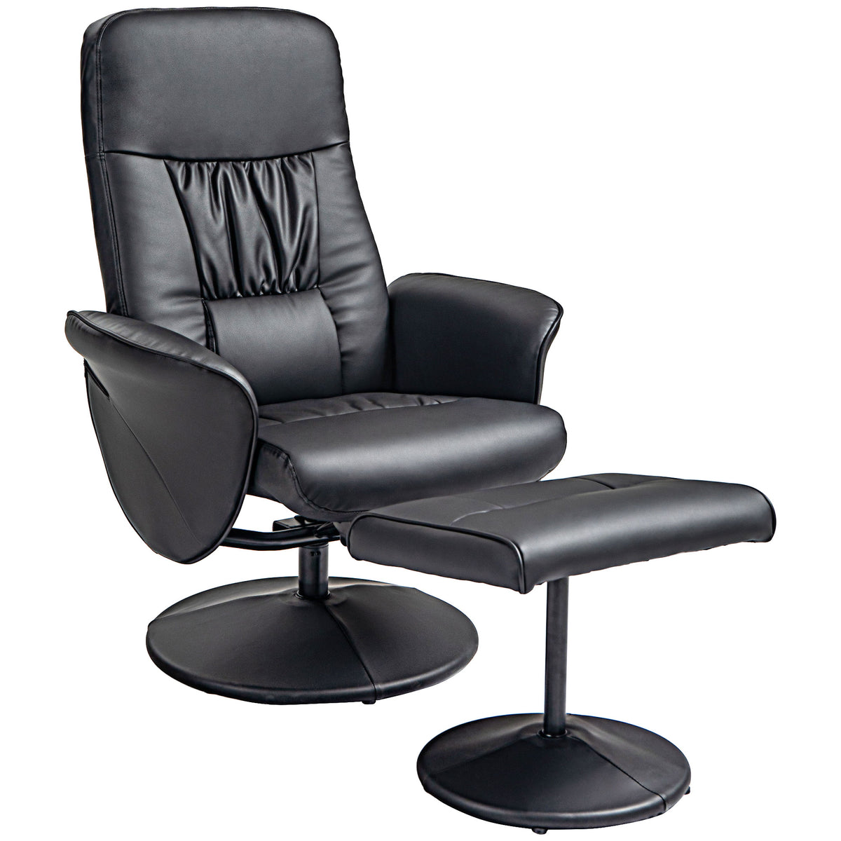 2-delige fauteuilset, fauteuil met voetenbank, relaxfauteuil met voetenbank, in hoogte verstelbaar, verstelbare