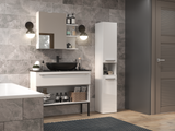 Badezimmer-Hochschrank Nel I WEISS HOCHGLANZ – Produktabbildung 6