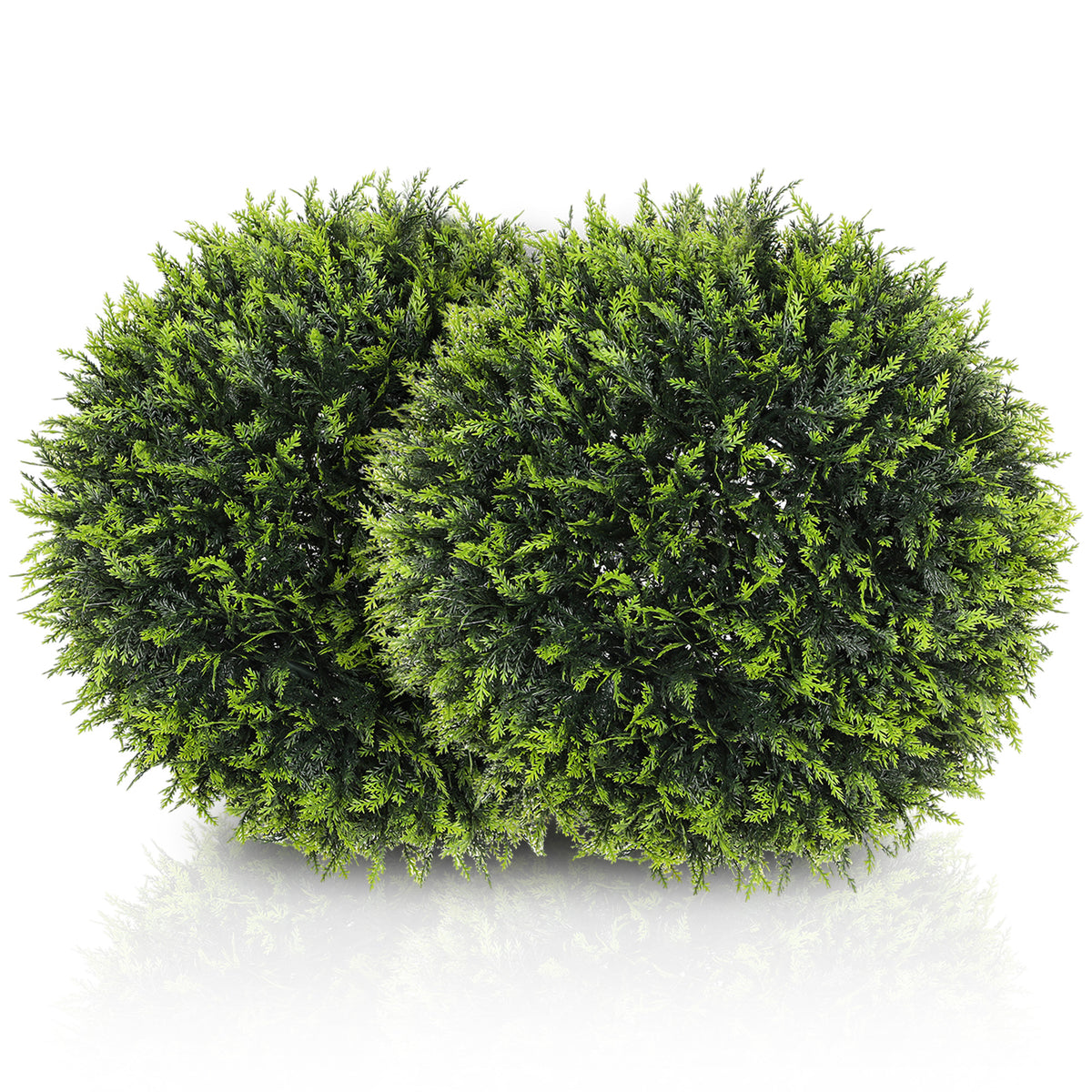 Kunstplanten in 2-delige set, UV-bestendige decoratieve planten, decoratieplanten, indoor, outdoor, 45 cm, groen