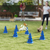 Agility-set voor honden 3-delige agility-uitrusting voor hondentraining, insteekhordeset met 6 kegels, 3 hordes (10)