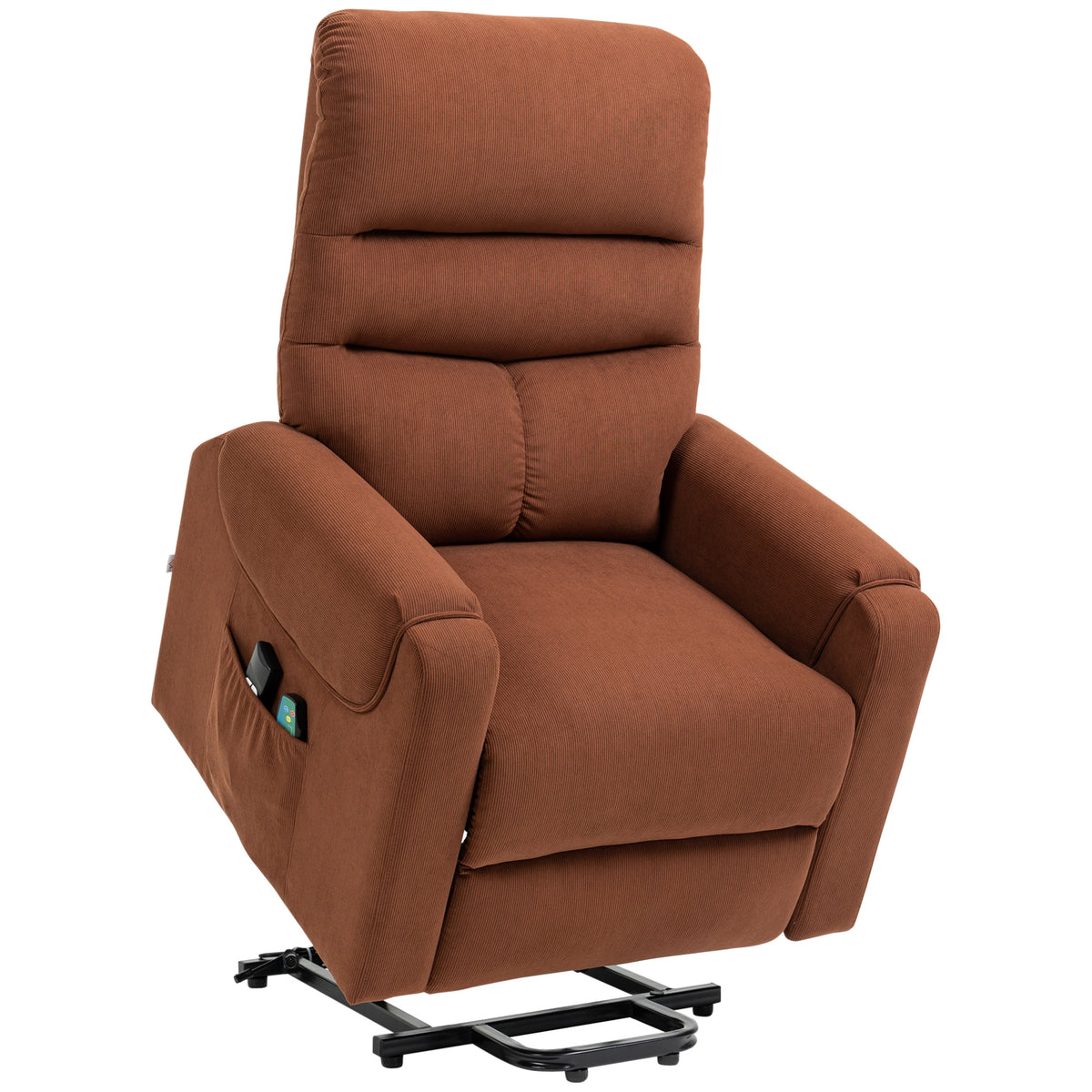Elektrische sta-op stoel, massagestoel met ligfunctie en warmtefunctie, relaxfauteuil met afstandsbediening en