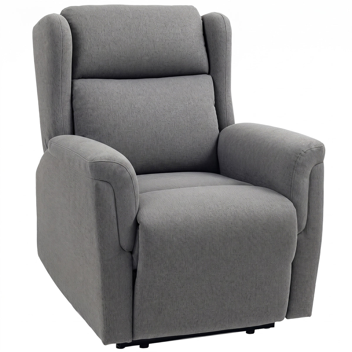 Relaxfauteuil, verstelbare gestoffeerde fauteuil met voetensteun, 160° kantelbaar, linnenlook, snelle montage