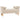 Gestoffeerd bankje, vintage design, 2 kussens, chenille bekleding, 115 x 44 x 58 cm, beige