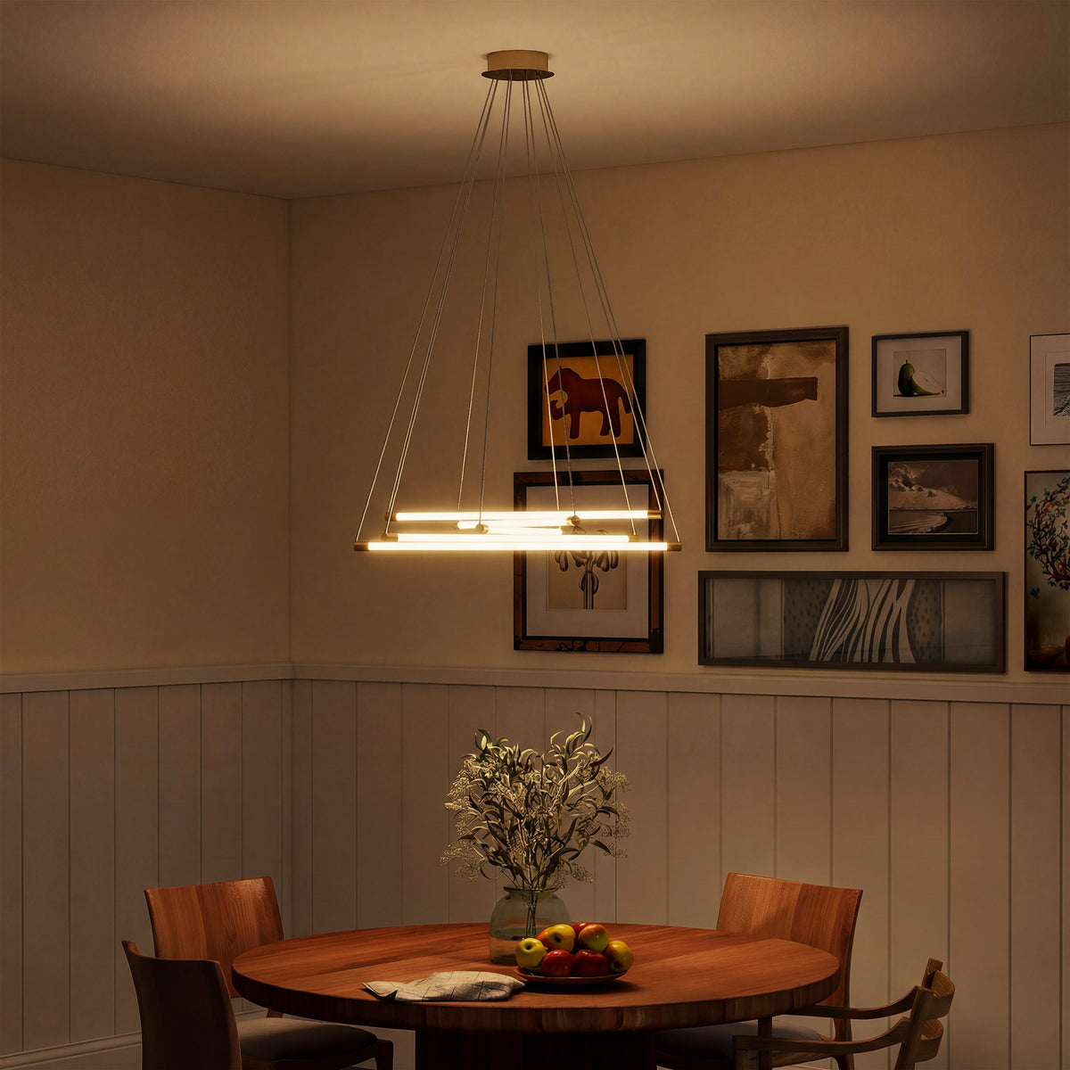 led-plafondlamp, 50W, 5 aanpasbare lichtbuizen, verstelbaar, plafondlamp voor woonkamer, eetkamer, keuken (2)