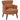 Moderne fauteuil, gestoffeerde accentstoel met lendenkussen, poten van rubberhout, oranje