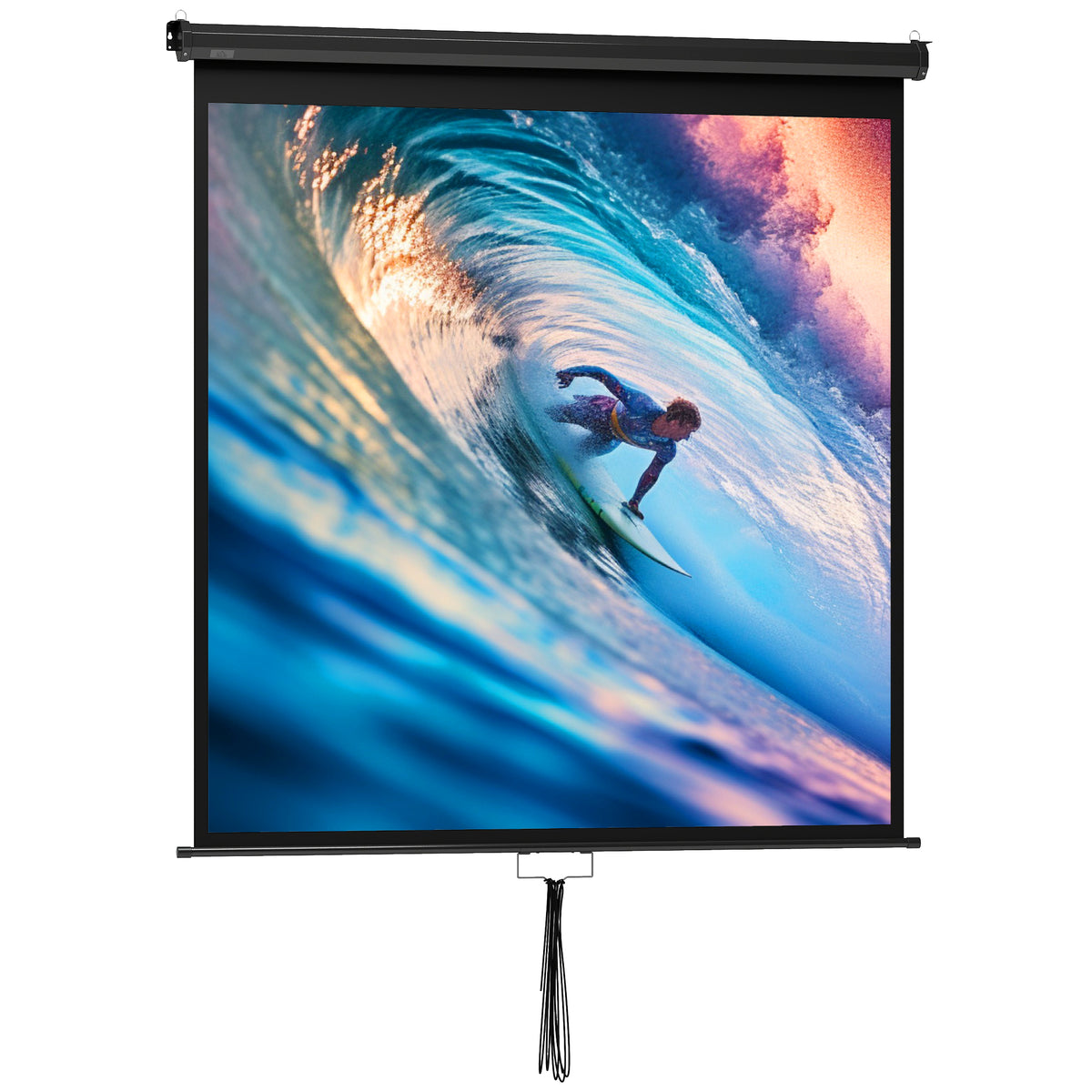 Projectiescherm 152 x 152 cm 85 inch 1:1 HD 4K projectiescherm voor thuisbioscoop kantoorpresentaties