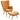 Accentfauteuil met hocker, relaxfauteuil in corduroy-look, leunstoel met houten poten, voor woonkamer, bruin
