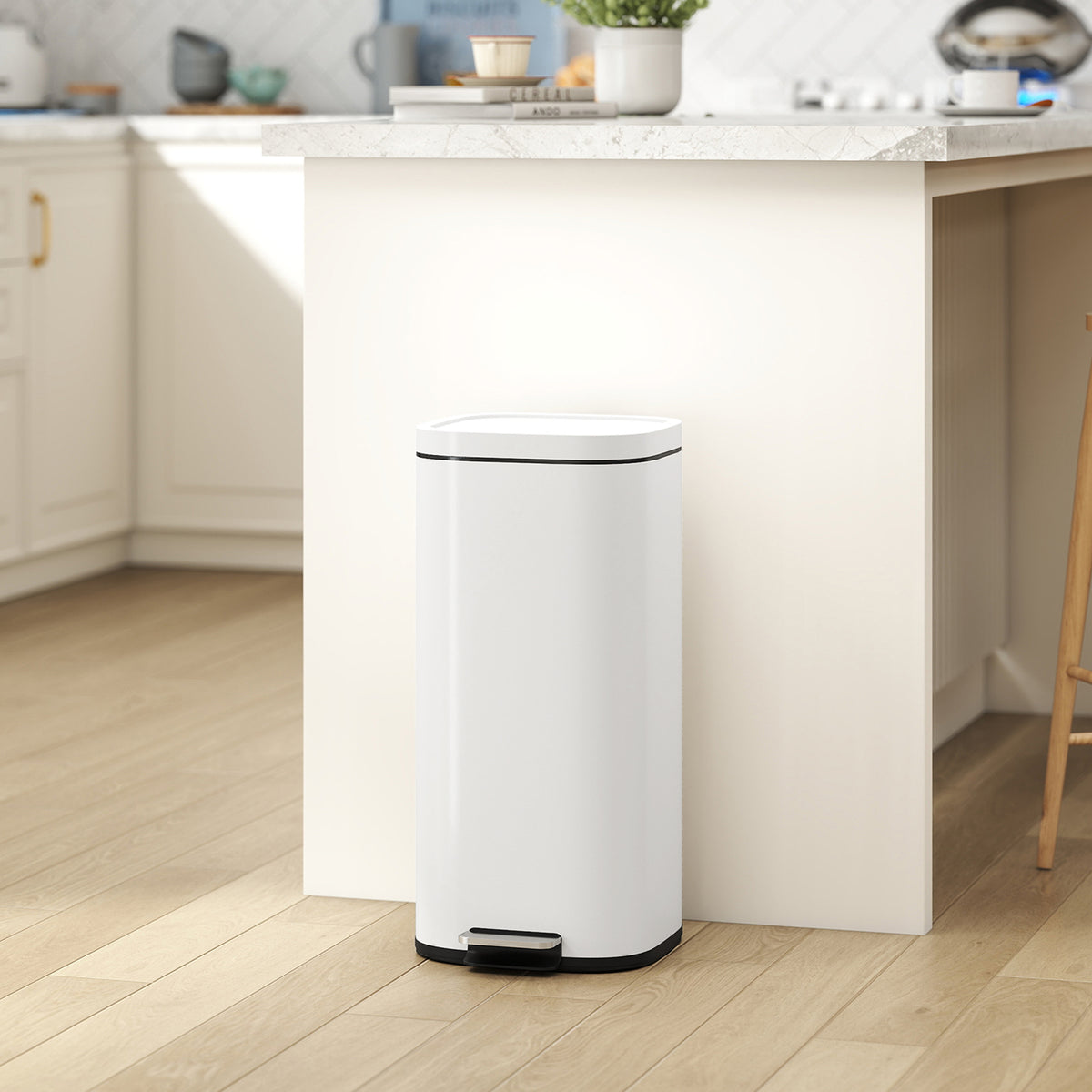 30L keukenafvalemmer pedaalemmer met deksel, soft-close- en openhoudfunctie voor keuken, thuis (2)