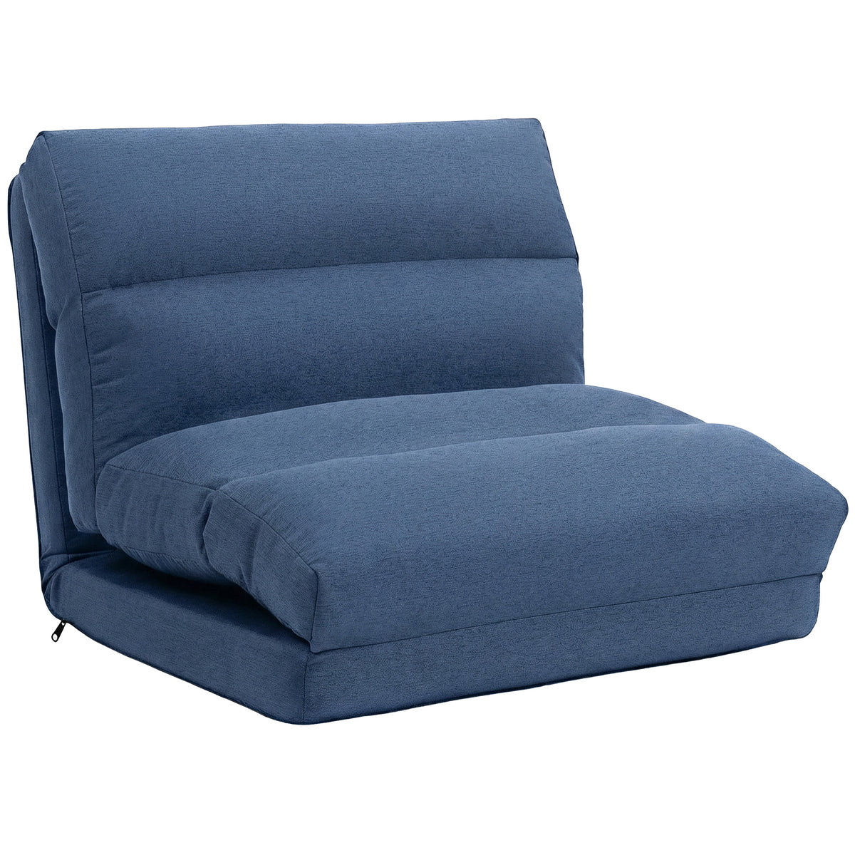 Zitzak met slaapfunctie, verstelbare rugleuning, inklapbaar, tot 120 kg, 70 x 72 x 56 cm, donkerblauw