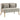2-zitsbank, kleine chenille bank met vleugelrug, dikke zitting, poten van rubberwood, beige