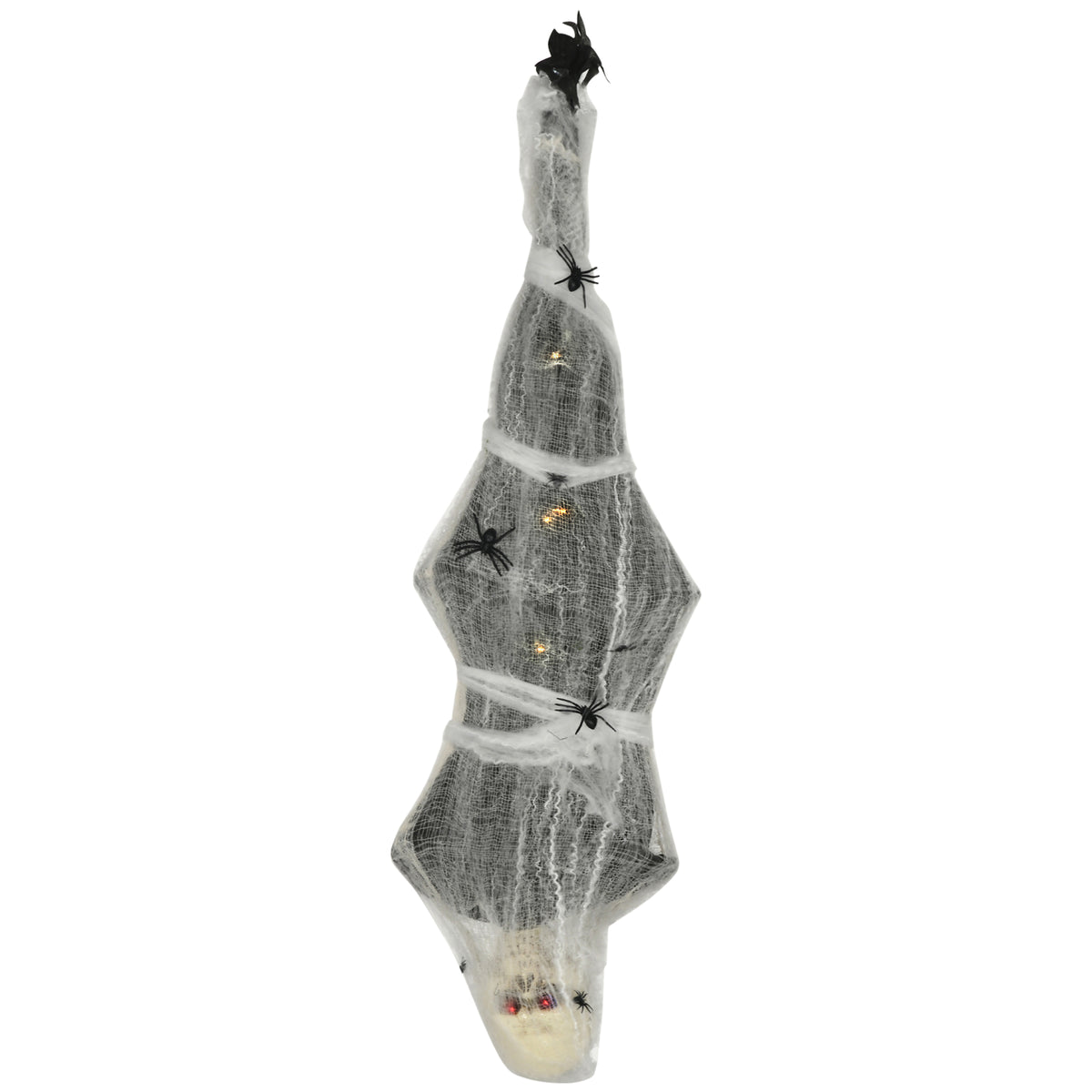 Halloween-mummie, Halloween-decoratie, geluidsfunctie, met bewegingssensor en led-verlichting, 60 cm x 16 cm x