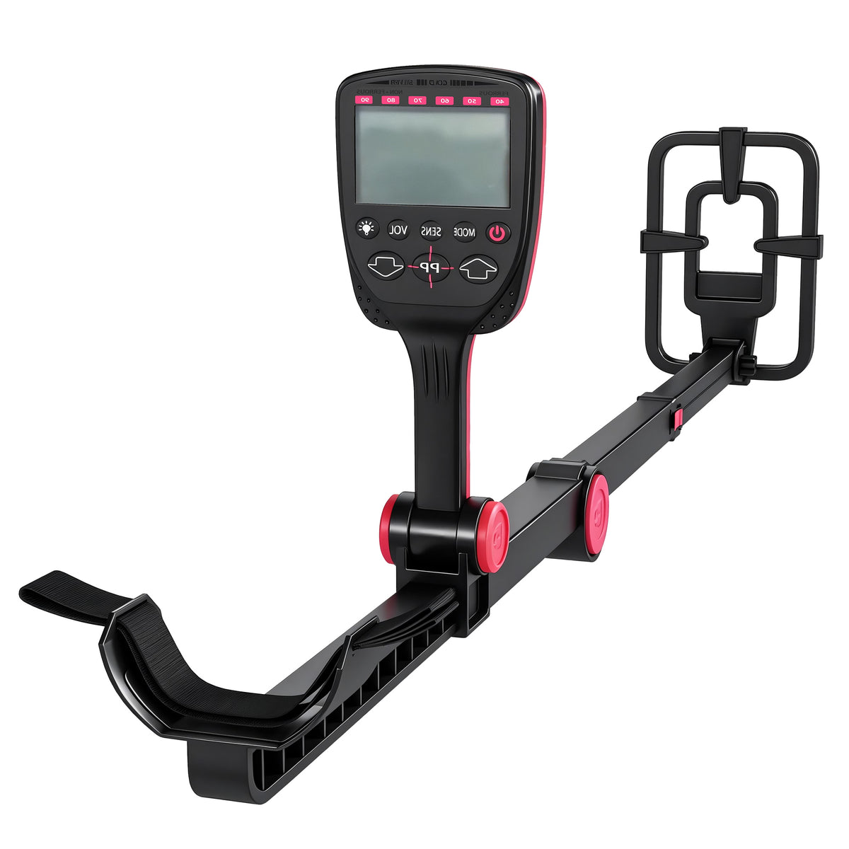 Metaaldetector IP68 waterdicht inklapbaar metaaldetector met 4 modi hoofdtelefoon schep draagtas LCD-scherm