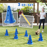 Agility-set voor honden 3-delige agility-uitrusting voor hondentraining, insteekhordeset met 6 kegels, 3 hordes (4)