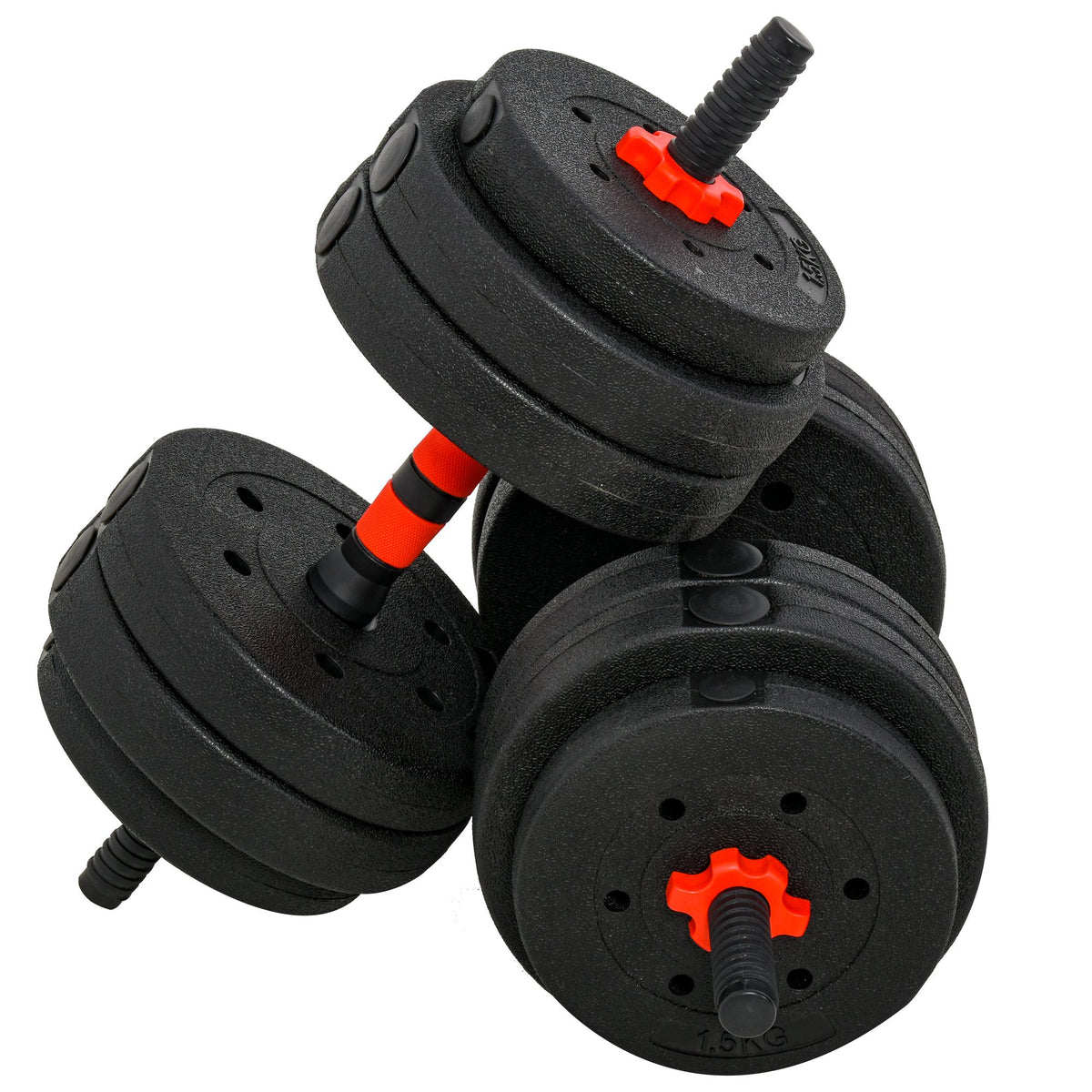 2-in-1 halterset 25 kg verstelbare halter en halterstang professionele dumbbell krachttraining en gewichtheffen