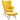 Accentstoel met voetenbank, relaxfauteuil in corduroy-look, leunstoel met houten poten, voor woonkamer, geel