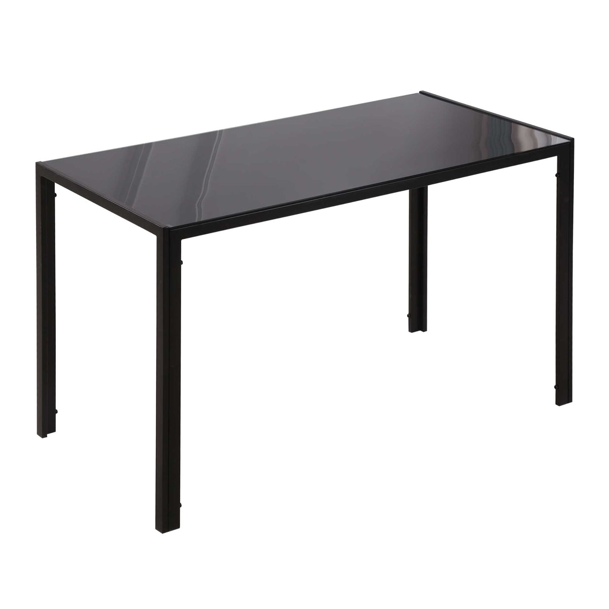Eettafel keukentafel grote tafel, modern design, 120 cm x 60 cm x 75 cm, zwart