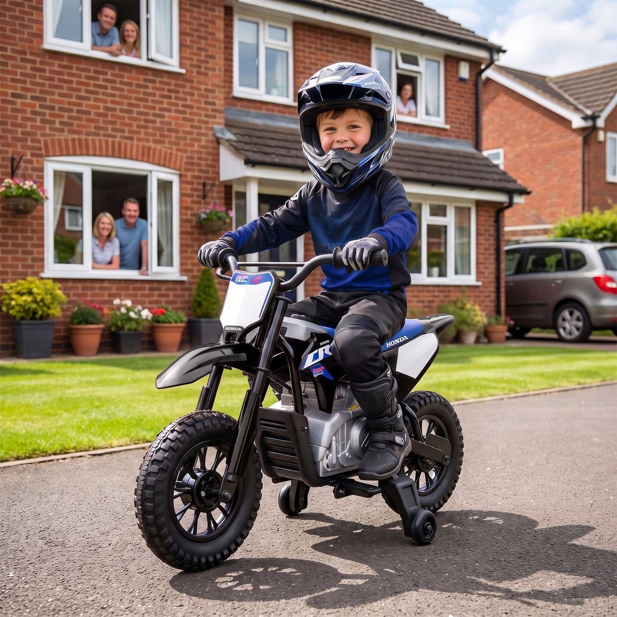 Elektrische kindermotor HONDA CRF 450R 12V kindercrossmotor met 35W motor, lithium-accu, achtervering en 12 inch (2)