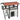 Kattenhuis kattenhut huisdierhut, asfalt dak, 2 niveaus, 1 ladder, wit+rood