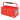 Gereedschapskist gereedschapskoffer met 5 vakken 45 x 20 x 34,5cm staal rood