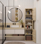 Badezimmer-Hochschrank Sara S40 EICHE SONOMA – Produktabbildung 3