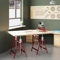 2 x schraag, steunbok, staal, rood (2)