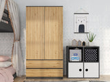 Kleiderschrank Malwa SS-90 ANTHRAZIT ARTISAN – Produktabbildung 5