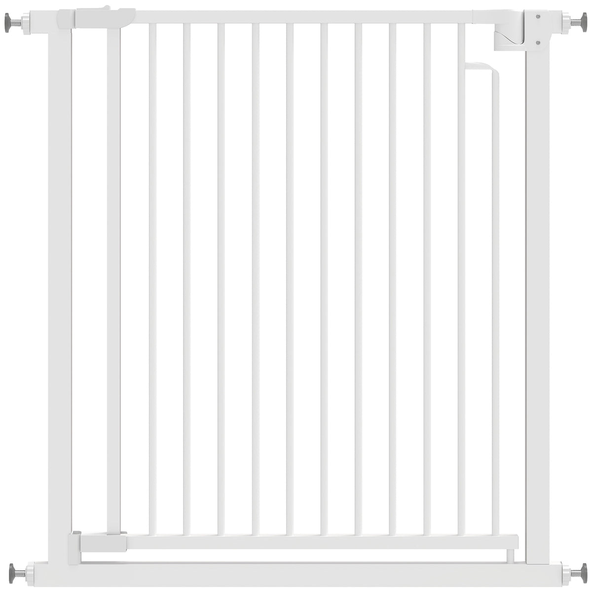 Traphekje veiligheidshek zonder boren met automatische sluiting voor kinderen keuken trap 76-80 x 76 cm wit